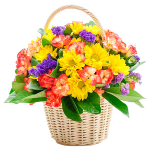 Цветы в корзинке "День радости"